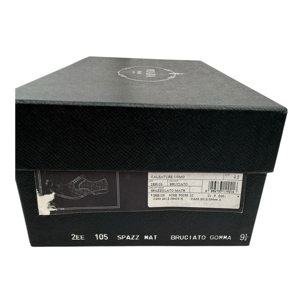 PRADA Men's Brown Leather Lace Up Oxford Dress Shoe 8.5 UK / 9.5 US EE w/box - Picture 15 of 15